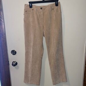 Larry Levine Beige Corduroy Pants